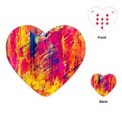 Abstract Design Calorful Playing Cards Single Design (Heart)