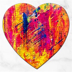 Abstract Design Calorful Jigsaw Puzzle (heart) by nateshop