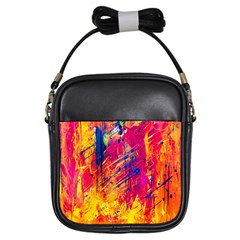 Abstract Design Calorful Girls Sling Bag