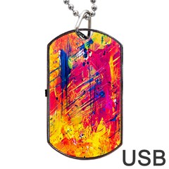 Abstract Design Calorful Dog Tag USB Flash (Two Sides)