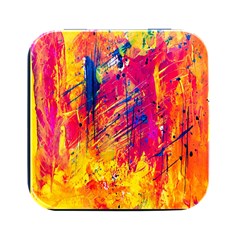 Abstract Design Calorful Square Metal Box (black)