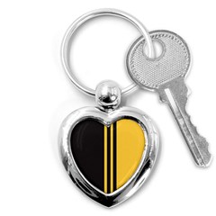 Abstract Design, Minimal, Abstract, Black, Desenho, Flat Key Chain (heart) by nateshop