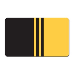 Abstract Design, Minimal, Abstract, Black, Desenho, Flat Magnet (rectangular) by nateshop