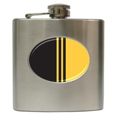 Abstract Design, Minimal, Abstract, Black, Desenho, Flat Hip Flask (6 Oz) by nateshop