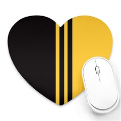 Abstract Design, Minimal, Abstract, Black, Desenho, Flat Heart Mousepad by nateshop