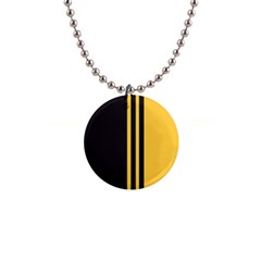 Abstract Design, Minimal, Abstract, Black, Desenho, Flat 1  Button Necklace by nateshop