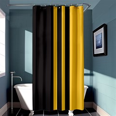 Abstract Design, Minimal, Abstract, Black, Desenho, Flat Shower Curtain 36  X 72  (stall)  by nateshop