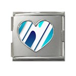 Abstract, Desenho, Flat, Google, Material Mega Link Heart Italian Charm (18mm) Front