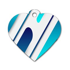 Abstract, Desenho, Flat, Google, Material Dog Tag Heart (one Side) by nateshop