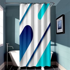 Abstract, Desenho, Flat, Google, Material Shower Curtain 36  X 72  (stall)  by nateshop