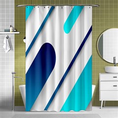 Abstract, Desenho, Flat, Google, Material Shower Curtain 48  X 72  (small)  by nateshop