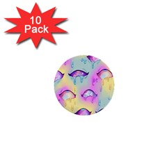 Ahegao, Anime, Pink 1  Mini Buttons (10 Pack) 