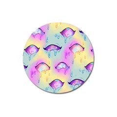 Ahegao, Anime, Pink Magnet 3  (round) by nateshop