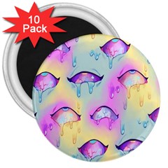 Ahegao, Anime, Pink 3  Magnets (10 Pack)  by nateshop