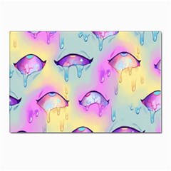 Ahegao, Anime, Pink Postcard 4 x 6  (pkg Of 10) by nateshop