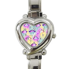 Ahegao, Anime, Pink Heart Italian Charm Watch by nateshop