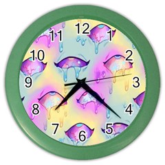 Ahegao, Anime, Pink Color Wall Clock by nateshop