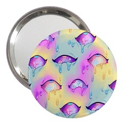 Ahegao, Anime, Pink 3  Handbag Mirrors by nateshop