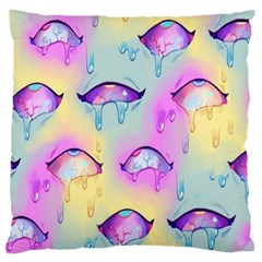 Ahegao, Anime, Pink Large Cushion Case (one Side) by nateshop