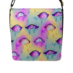 Ahegao, Anime, Pink Flap Closure Messenger Bag (l) by nateshop