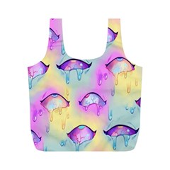 Ahegao, Anime, Pink Full Print Recycle Bag (m) by nateshop