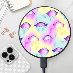 Ahegao, Anime, Pink Wireless Fast Charger(black) by nateshop