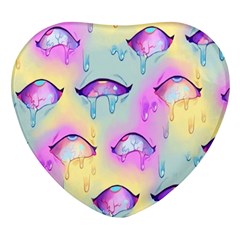 Ahegao, Anime, Pink Heart Glass Fridge Magnet (4 Pack) by nateshop