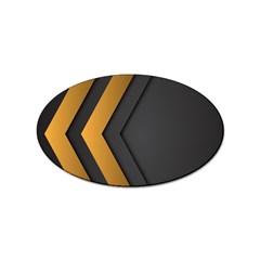 Black Gold Background, Golden Lines Background, Black Sticker Oval (10 Pack) by nateshop