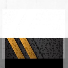 Black Gold Background, Golden Lines Background, Black Rectangular Jigsaw Puzzl by nateshop