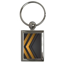 Black Gold Background, Golden Lines Background, Black Key Chain (rectangle) by nateshop