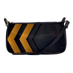 Black Gold Background, Golden Lines Background, Black Shoulder Clutch Bag by nateshop