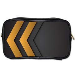 Black Gold Background, Golden Lines Background, Black Toiletries Bag (one Side) by nateshop