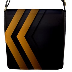 Black Gold Background, Golden Lines Background, Black Flap Closure Messenger Bag (s) by nateshop