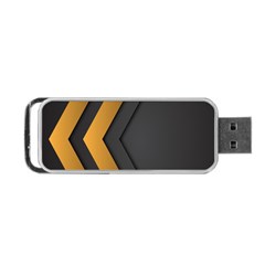 Black Gold Background, Golden Lines Background, Black Portable Usb Flash (one Side) by nateshop