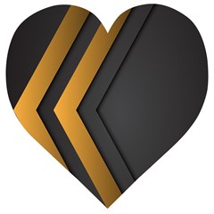 Black Gold Background, Golden Lines Background, Black Wooden Puzzle Heart by nateshop