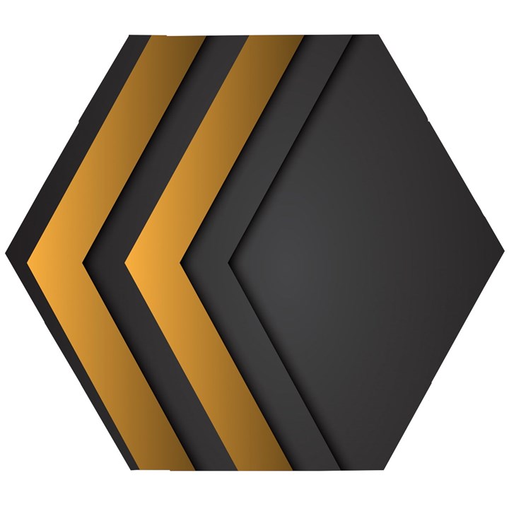 Black Gold Background, Golden Lines Background, Black Wooden Puzzle Hexagon