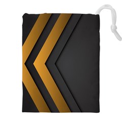 Black Gold Background, Golden Lines Background, Black Drawstring Pouch (4xl)