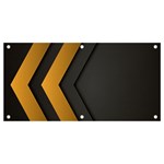 Black Gold Background, Golden Lines Background, Black Banner and Sign 4  x 2  Front