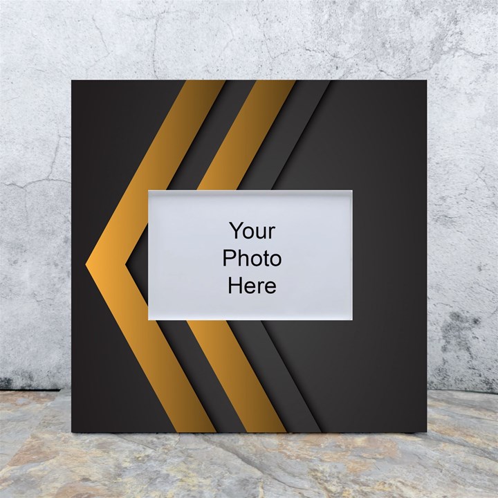 Black Gold Background, Golden Lines Background, Black White Box Photo Frame 4  x 6 