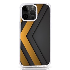 Black Gold Background, Golden Lines Background, Black Iphone 14 Pro Max Tpu Uv Print Case by nateshop