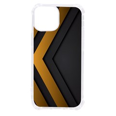 Black Gold Background, Golden Lines Background, Black Iphone 13 Mini Tpu Uv Print Case by nateshop