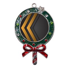 Black Gold Background, Golden Lines Background, Black Metal X mas Lollipop With Crystal Ornament