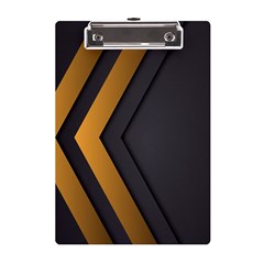 Black Gold Background, Golden Lines Background, Black A5 Acrylic Clipboard by nateshop