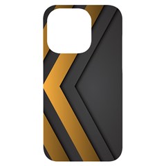 Black Gold Background, Golden Lines Background, Black Iphone 14 Pro Black Uv Print Case by nateshop