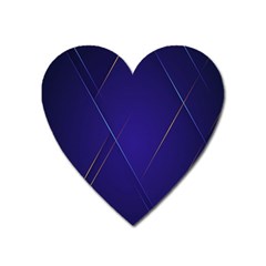 Blue Abstraction Background, Material Design, Paper Heart Magnet by nateshop