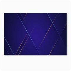 Blue Abstraction Background, Material Design, Paper Postcard 4 x 6  (pkg Of 10) by nateshop