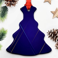 Blue Abstraction Background, Material Design, Paper Christmas Tree Ornament (two Sides) by nateshop