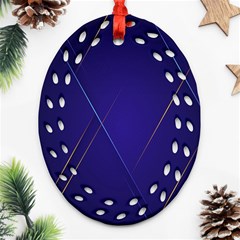 Blue Abstraction Background, Material Design, Paper Ornament (oval Filigree) by nateshop