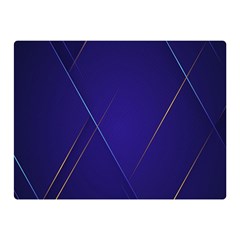 Blue Abstraction Background, Material Design, Paper Two Sides Premium Plush Fleece Blanket (mini)