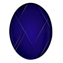 Blue Abstraction Background, Material Design, Paper Oval Glass Fridge Magnet (4 Pack) by nateshop